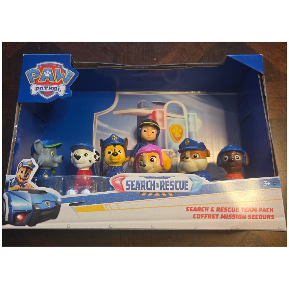 Paw Patrol Search and Rescue Team Pack 7 Figure Set Ryder Chase Skye 6074759 NEW